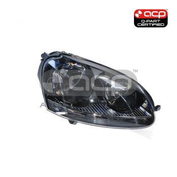 Black Head Lamp Drivers Side Certified Suits Volkswagen Golf MK 5 2004 to 2009