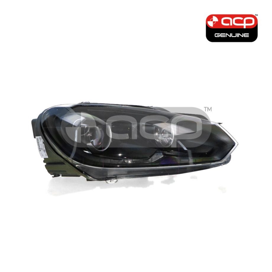 Xenon Black Head Lamp Drivers Side Genuine Suits Volkswagen Golf R MK 6 6/2010 to 3/2013
