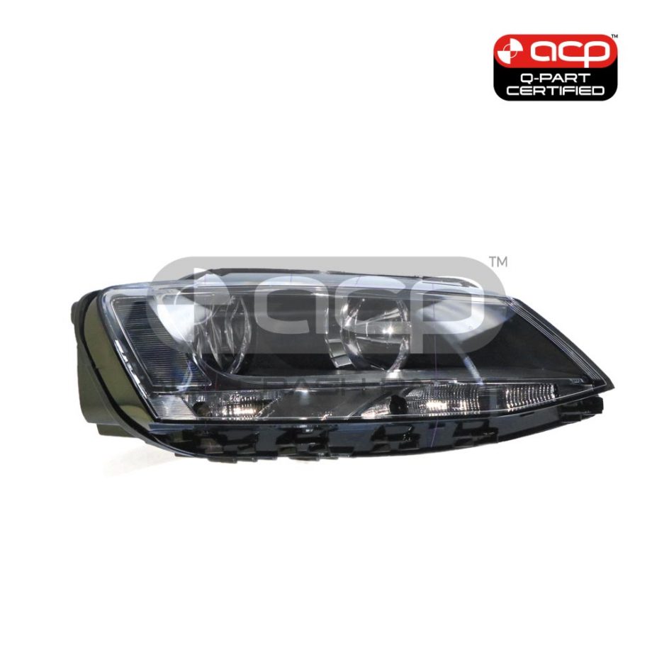 Halogen Manual Adjust Head Lamp Drivers Side Certified Suits Volkswagen Jetta 1B 2011 to 2017