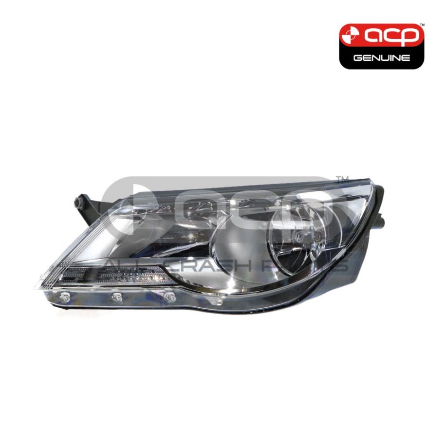 Halogen Electric Adjust Head Lamp Passenger Side Genuine Suits Volkswagen Tiguan 5N 2008 to 2011