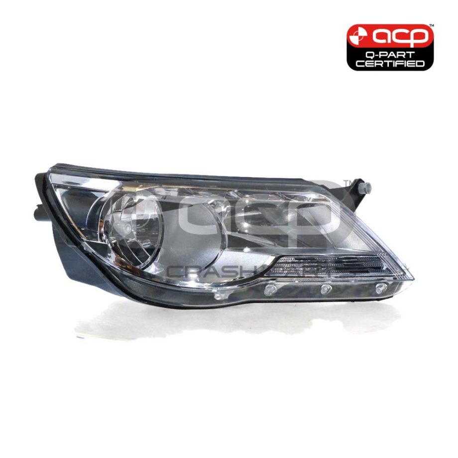 Halogen Electric Adjust Head Lamp Drivers Side Certified Suits Volkswagen Tiguan 5N 2008 to 2011