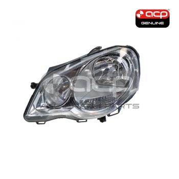 Halogen Head Lamp Passenger Side Genuine Suits Volkswagen Polo 9N 2005 to 2010