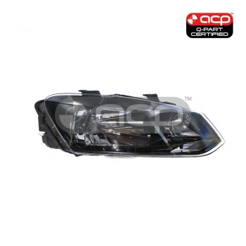 Halogen Head Lamp Drivers Side Certified Suits Volkswagen Polo GTi/Comfortline 6R 2010 to 2014